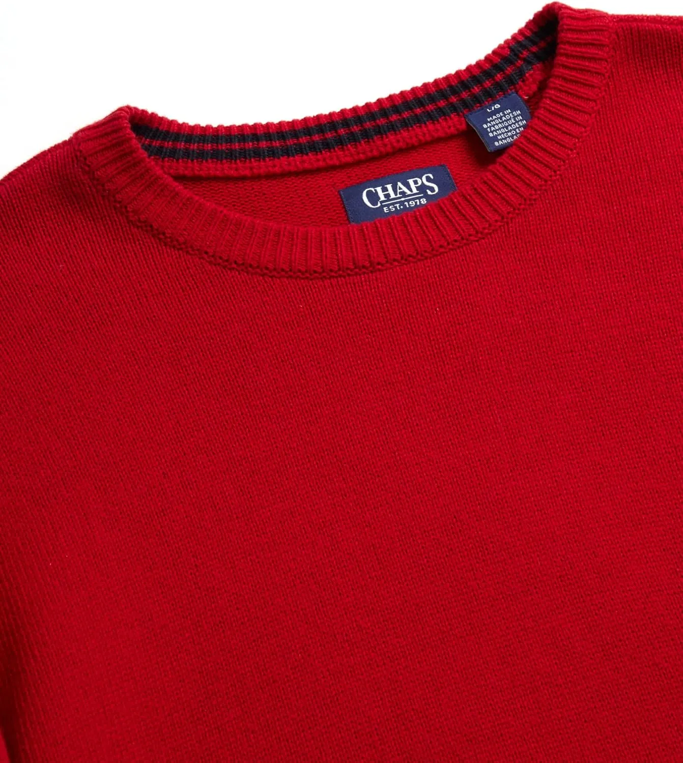 Chaps Men's Sweater - Heavyweight Classic Fit Knitted Cotton Crewneck Pullover Sweater for Men (Sizes: S-2XL)
