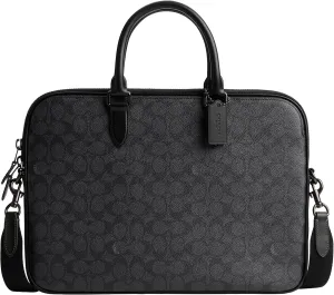 COACH Gotham Slim Briefcase, Charcoal Signature