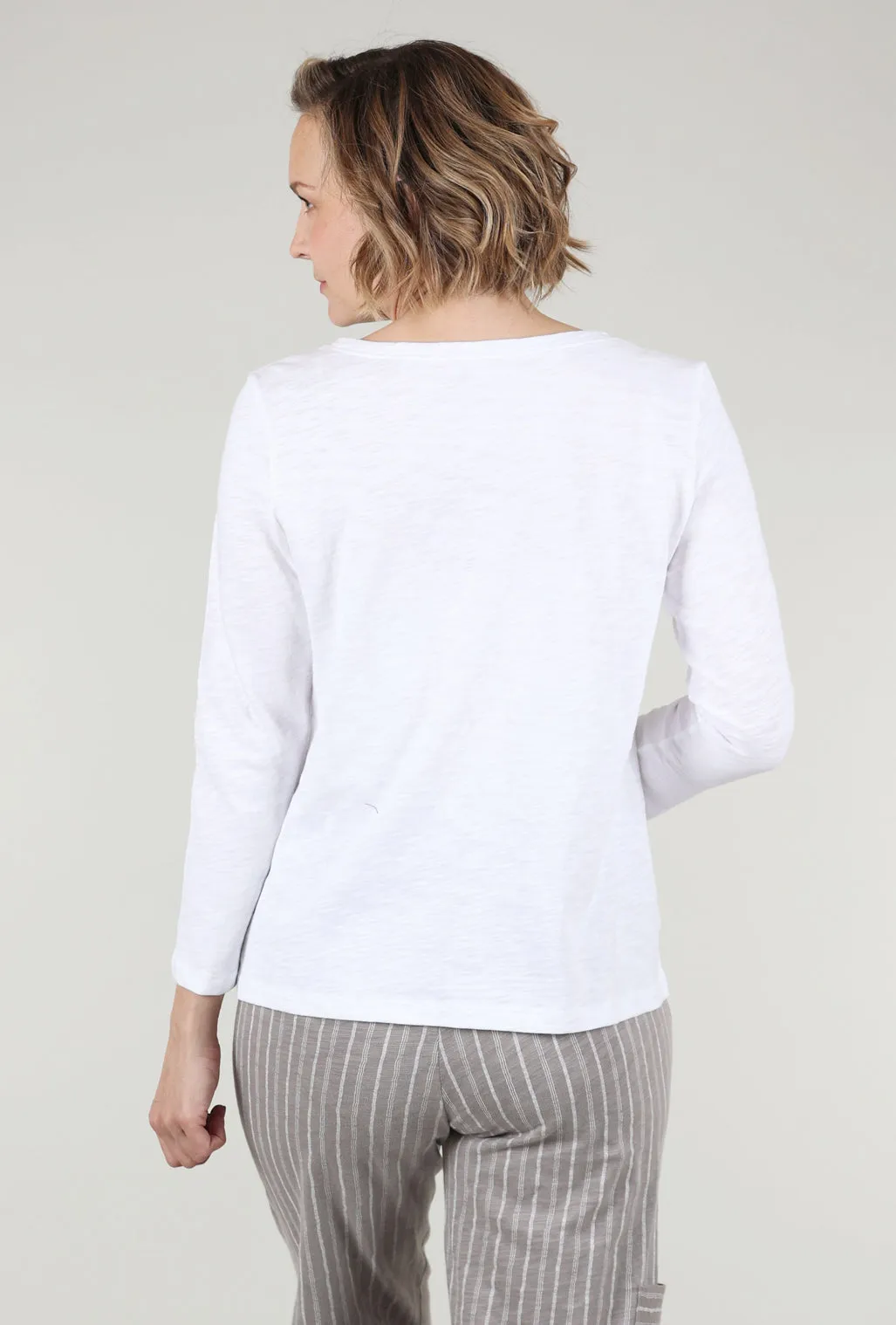 Cotton Slub Boxy Tee, White