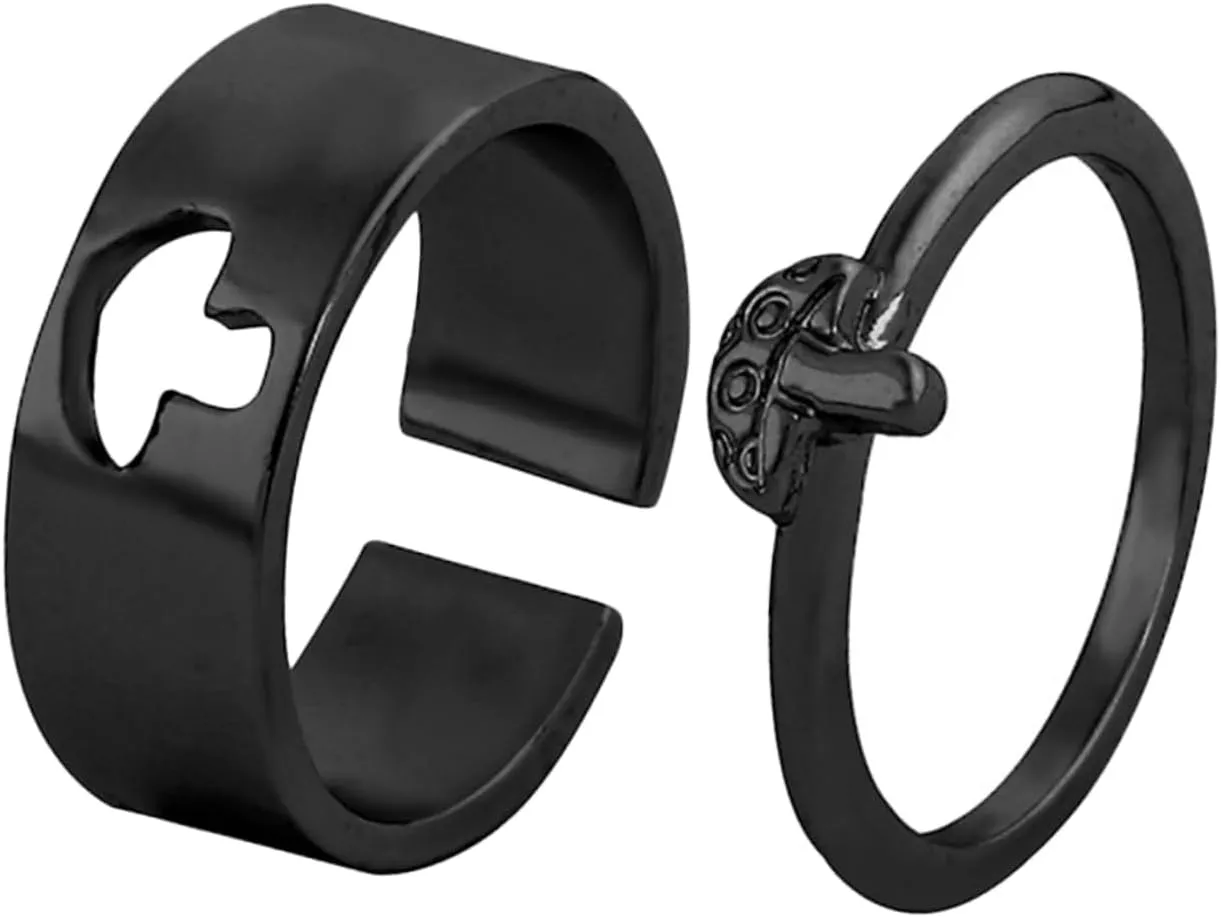 Couples Bands Matching Promise Rings for Couples Fashion Wedding Band Set for Love Celebration