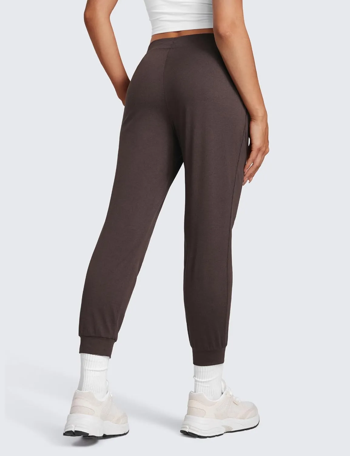 CRZ YOGA Cloud Jersey Joggers Sweatpants Women 25" Capri Casual Lounge Pajama Workout Sweat Pants with Pockets