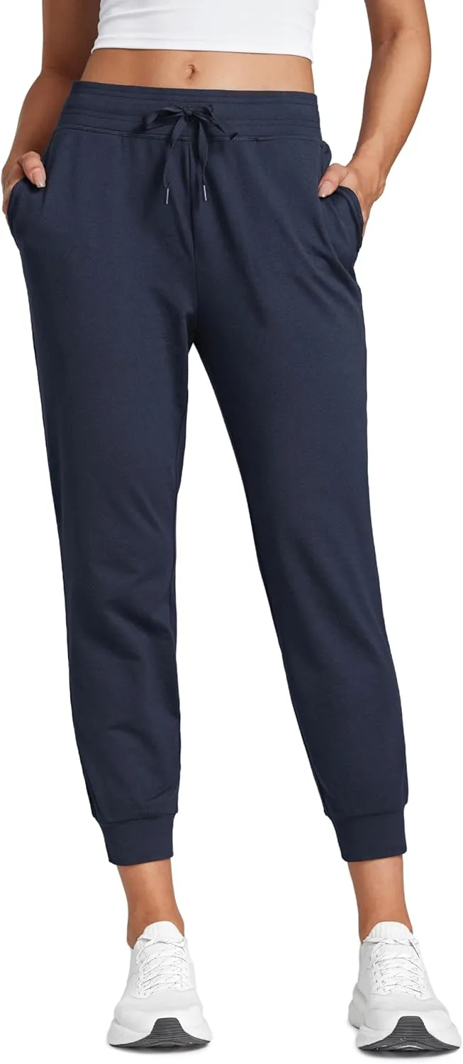 CRZ YOGA Cloud Jersey Joggers Sweatpants Women 25" Capri Casual Lounge Pajama Workout Sweat Pants with Pockets