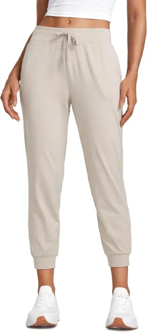 CRZ YOGA Cloud Jersey Joggers Sweatpants Women 25" Capri Casual Lounge Pajama Workout Sweat Pants with Pockets