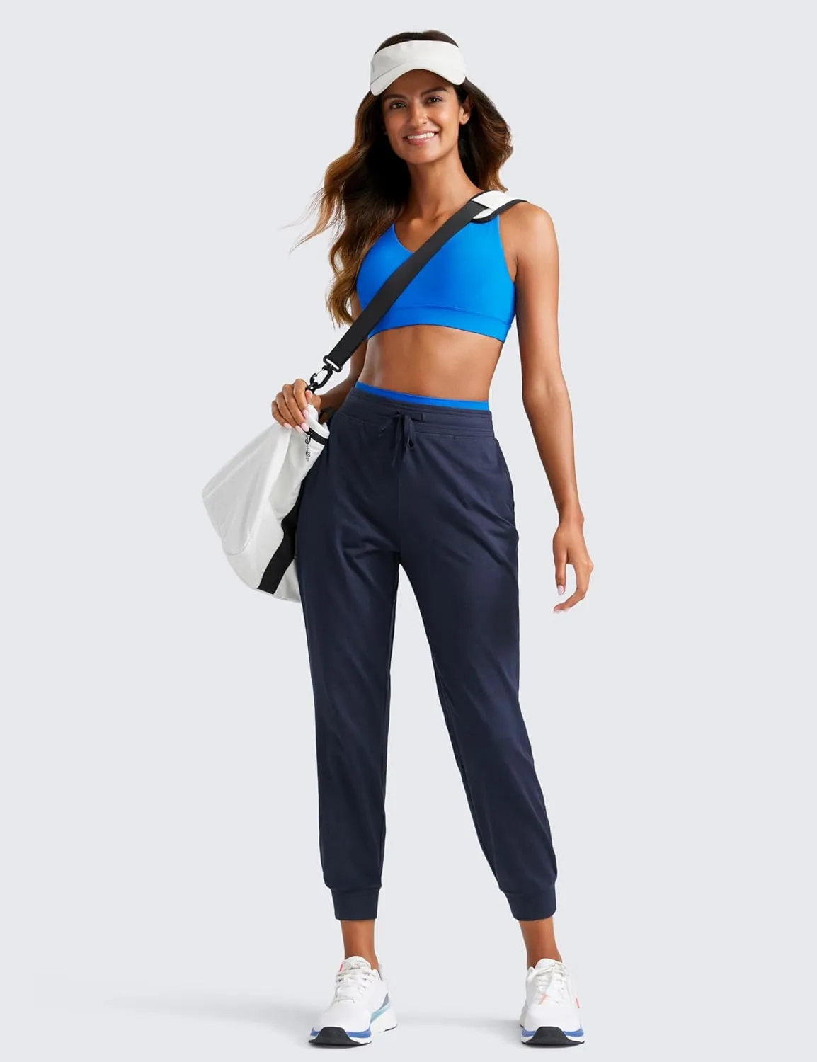 CRZ YOGA Cloud Jersey Joggers Sweatpants Women 25" Capri Casual Lounge Pajama Workout Sweat Pants with Pockets