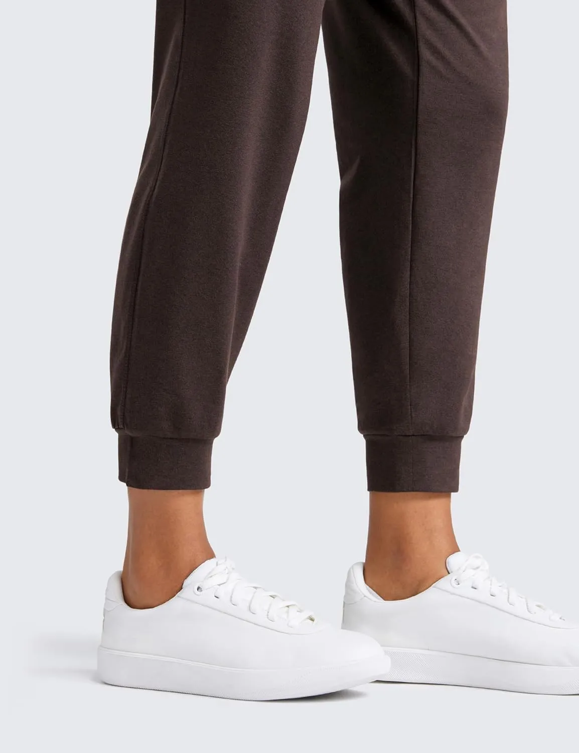 CRZ YOGA Cloud Jersey Joggers Sweatpants Women 25" Capri Casual Lounge Pajama Workout Sweat Pants with Pockets