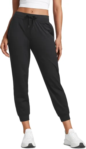CRZ YOGA Cloud Jersey Joggers Sweatpants Women 25" Capri Casual Lounge Pajama Workout Sweat Pants with Pockets