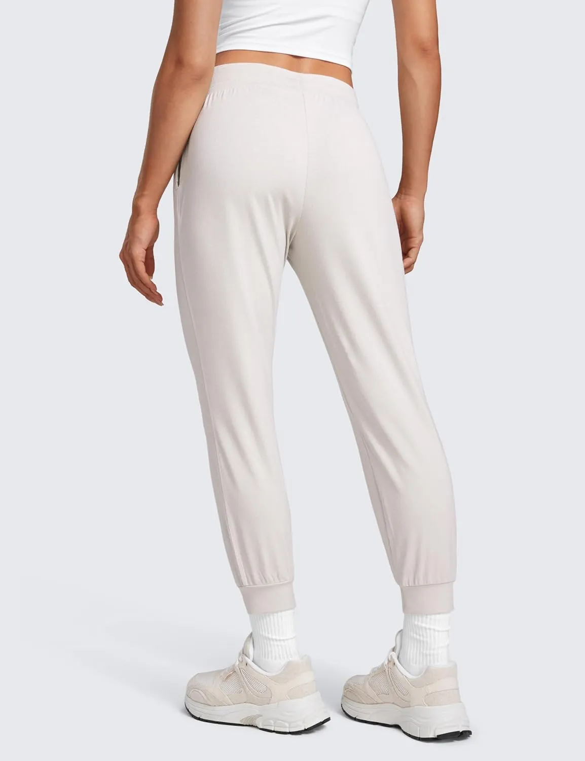 CRZ YOGA Cloud Jersey Joggers Sweatpants Women 25" Capri Casual Lounge Pajama Workout Sweat Pants with Pockets