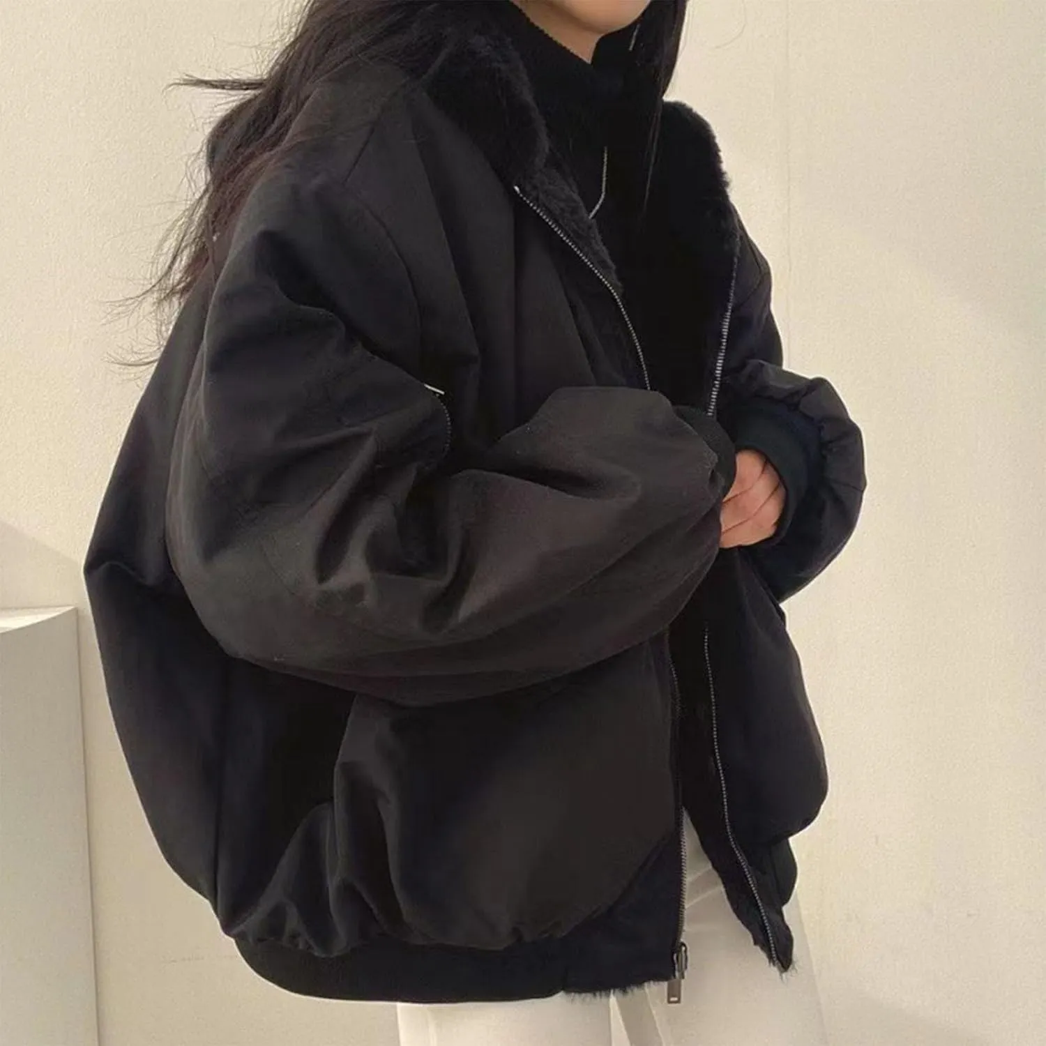 Dademeo Women Hooded Long Down Coat Winter Fashion Long Sleeve Zipper Pocket Overcoat Long 2023 Trendy Warm Cotton Jacket
