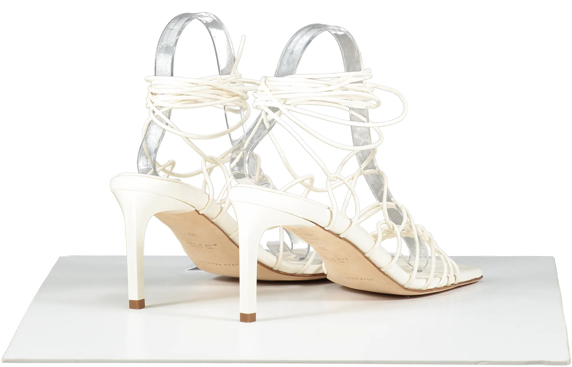 Dear Frances Cream Strappy Heels UK 6 EU 39 
