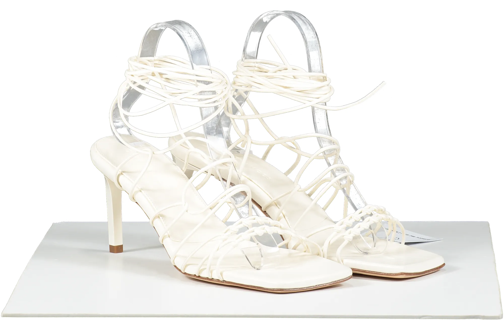 Dear Frances Cream Strappy Heels UK 6 EU 39 