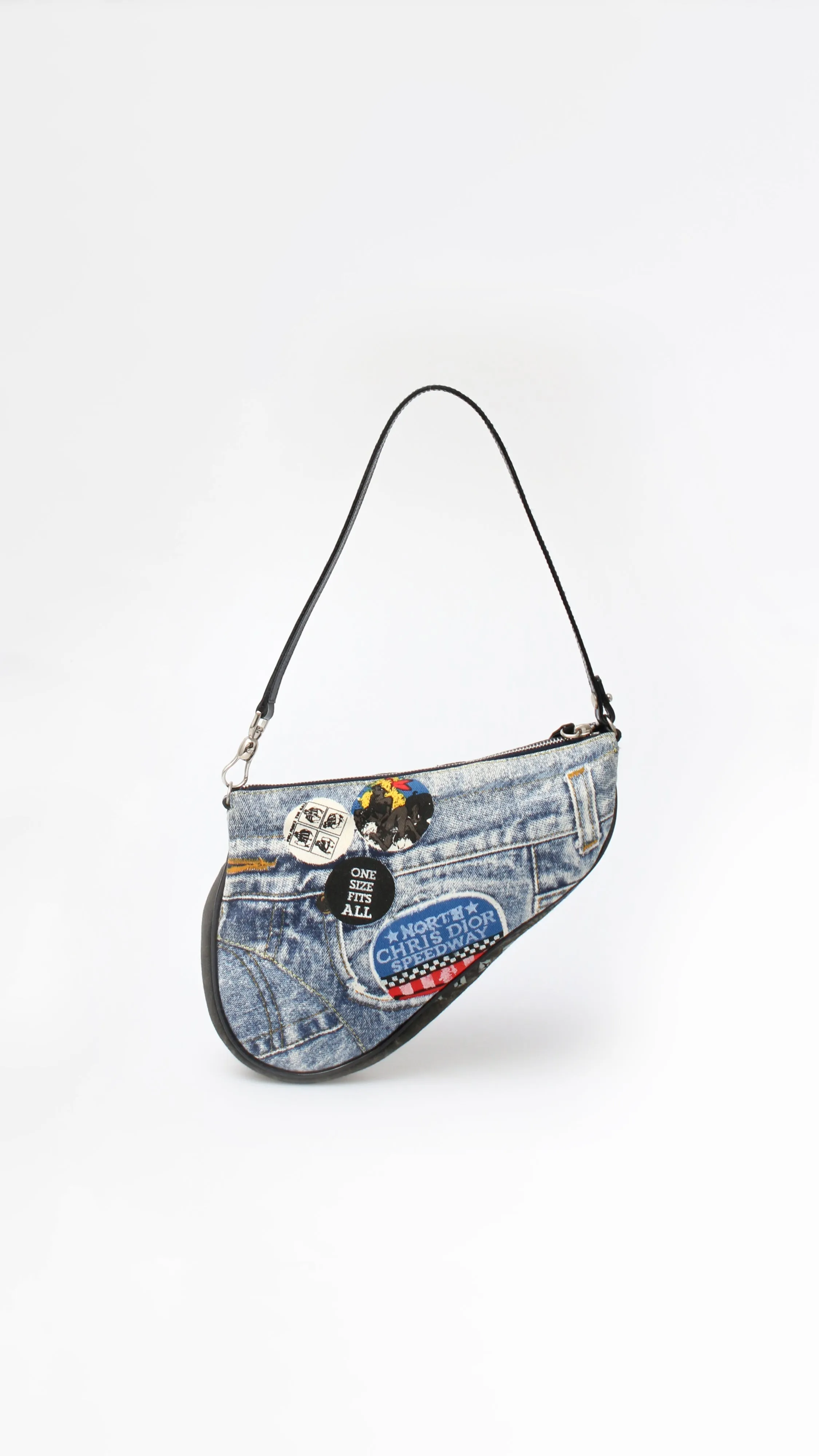 Dior Denim Speedway Mini Saddle Bag