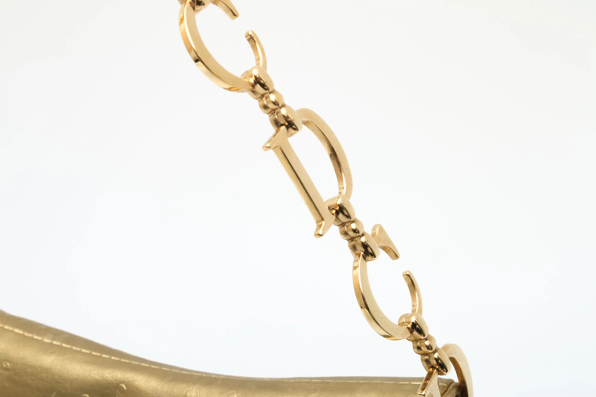 Dior Ostrich Mini Saddle Bag