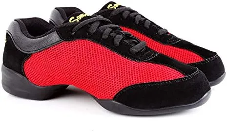 DKZSYIM Women's Split Sole Dance Sneaker/Modern Jazz Ballroom Performance Dance-Sneakers Sports Shoes,Model CMJ-FJW