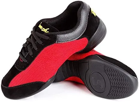 DKZSYIM Women's Split Sole Dance Sneaker/Modern Jazz Ballroom Performance Dance-Sneakers Sports Shoes,Model CMJ-FJW