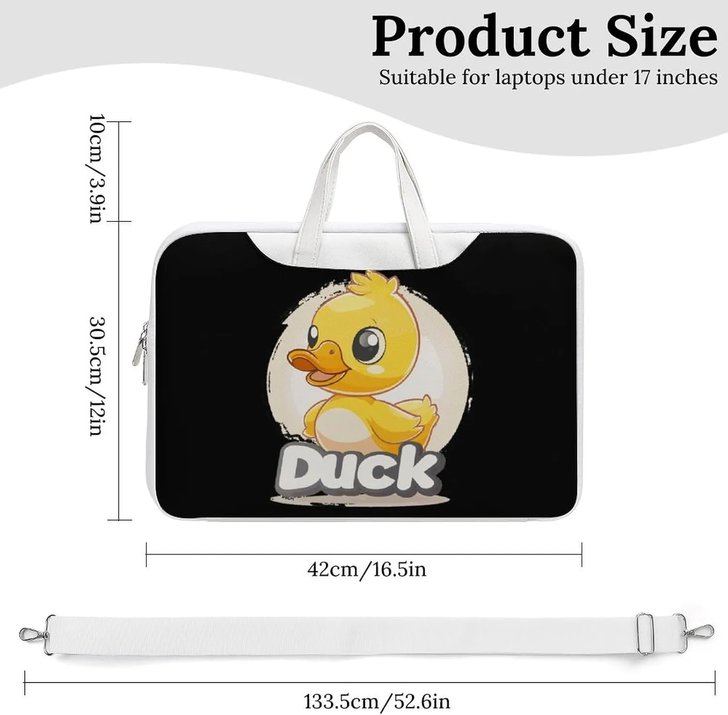 Duck Laptop Tote Bag Waterproof Computer Carrying Case Business Office Briefcase