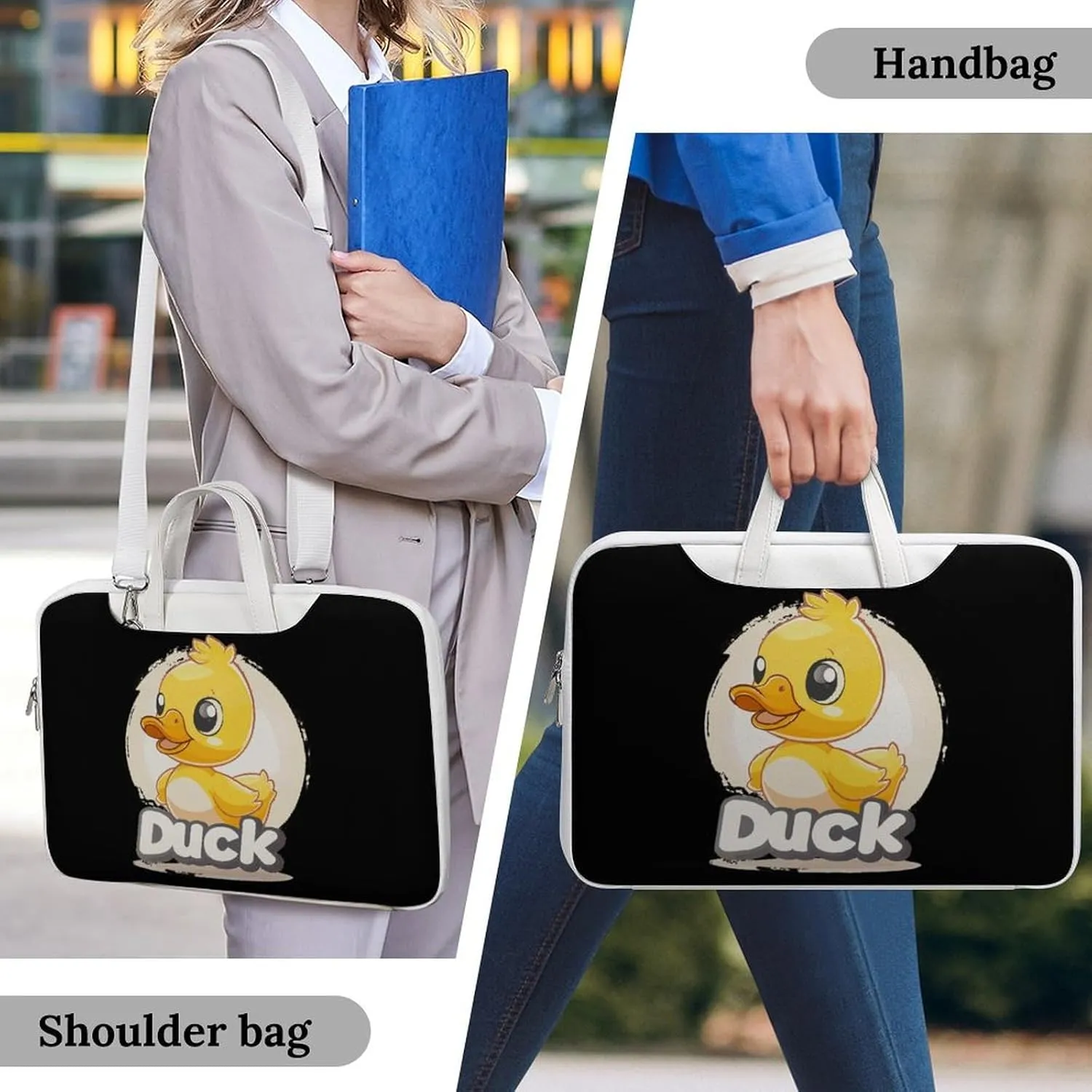 Duck Laptop Tote Bag Waterproof Computer Carrying Case Business Office Briefcase