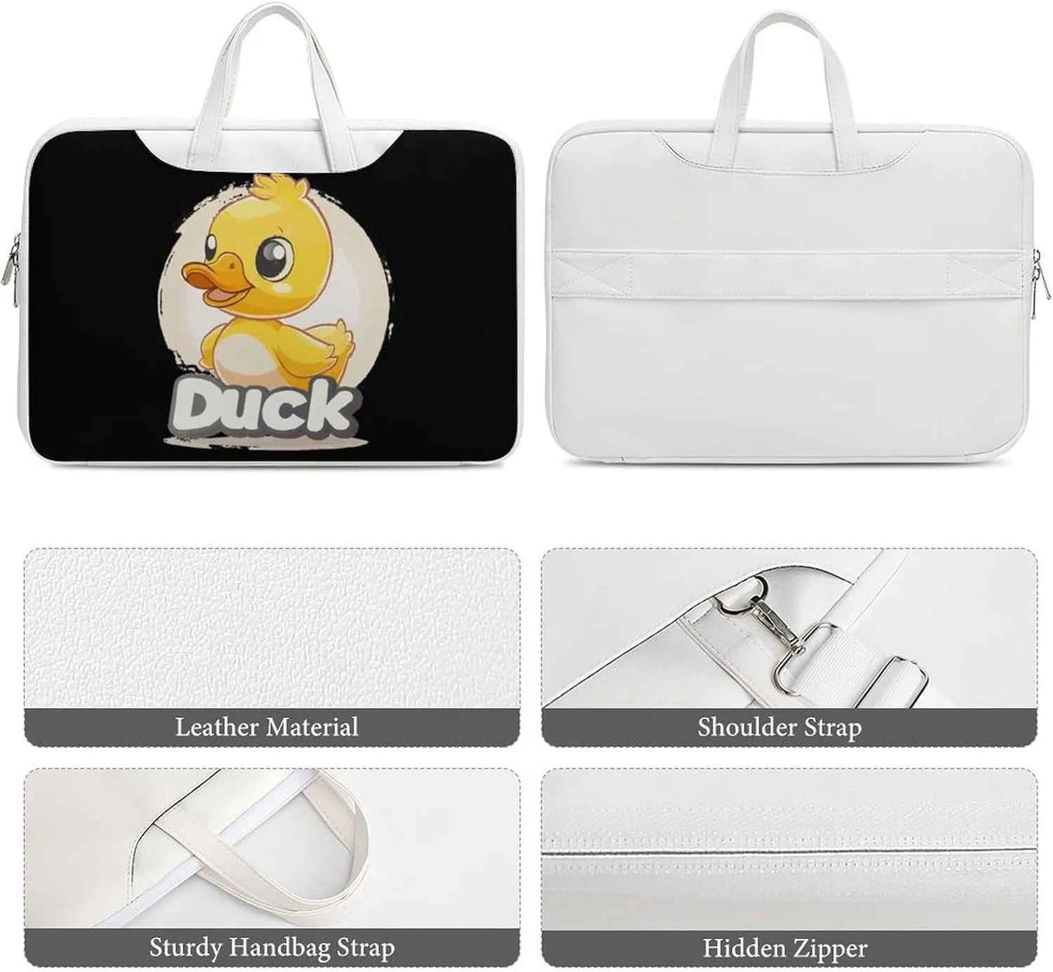 Duck Laptop Tote Bag Waterproof Computer Carrying Case Business Office Briefcase