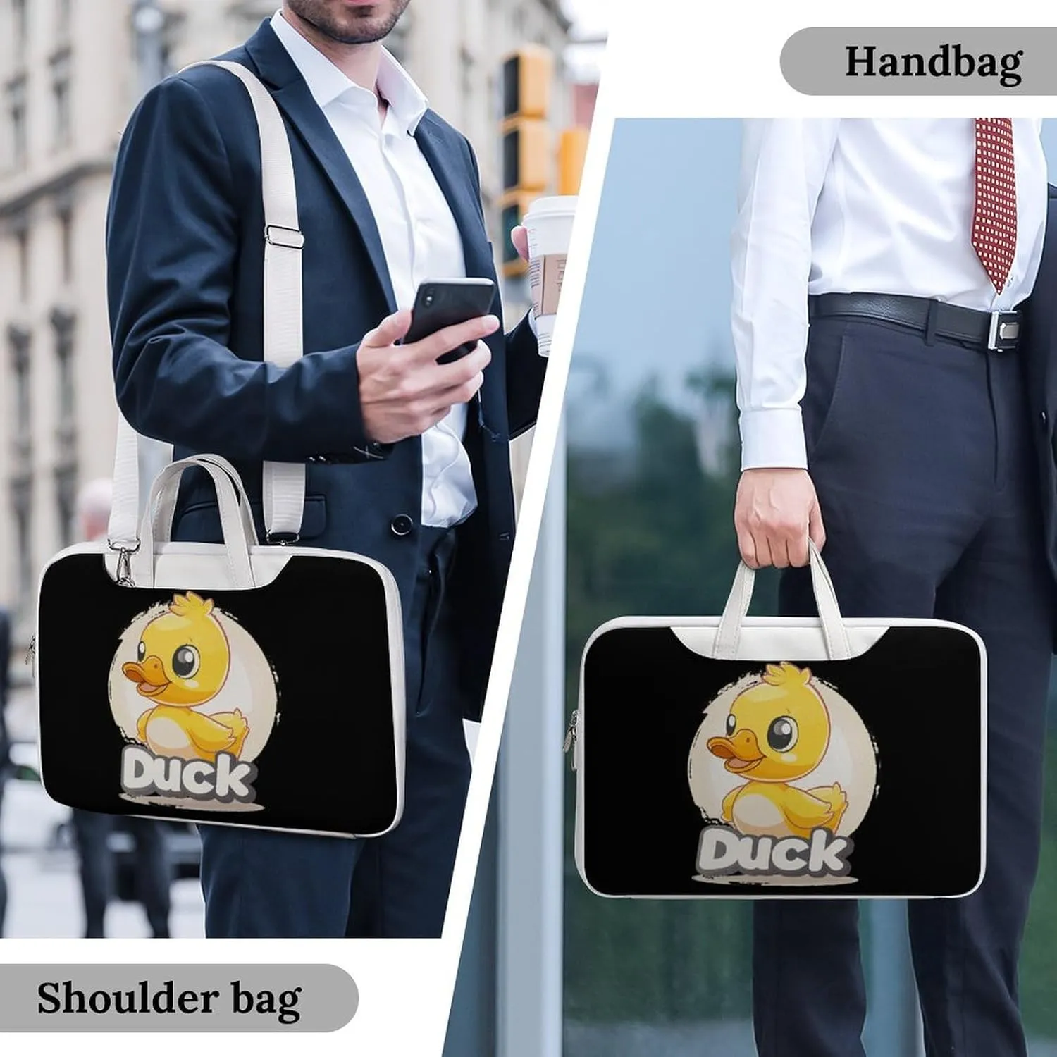 Duck Laptop Tote Bag Waterproof Computer Carrying Case Business Office Briefcase