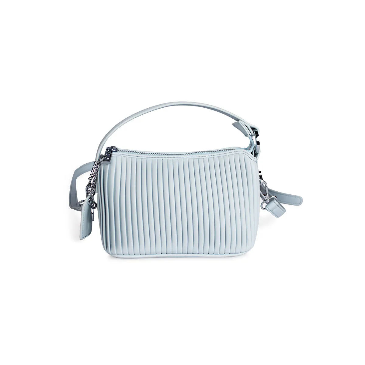 Ella Crossbody | Ice Blue Pleated