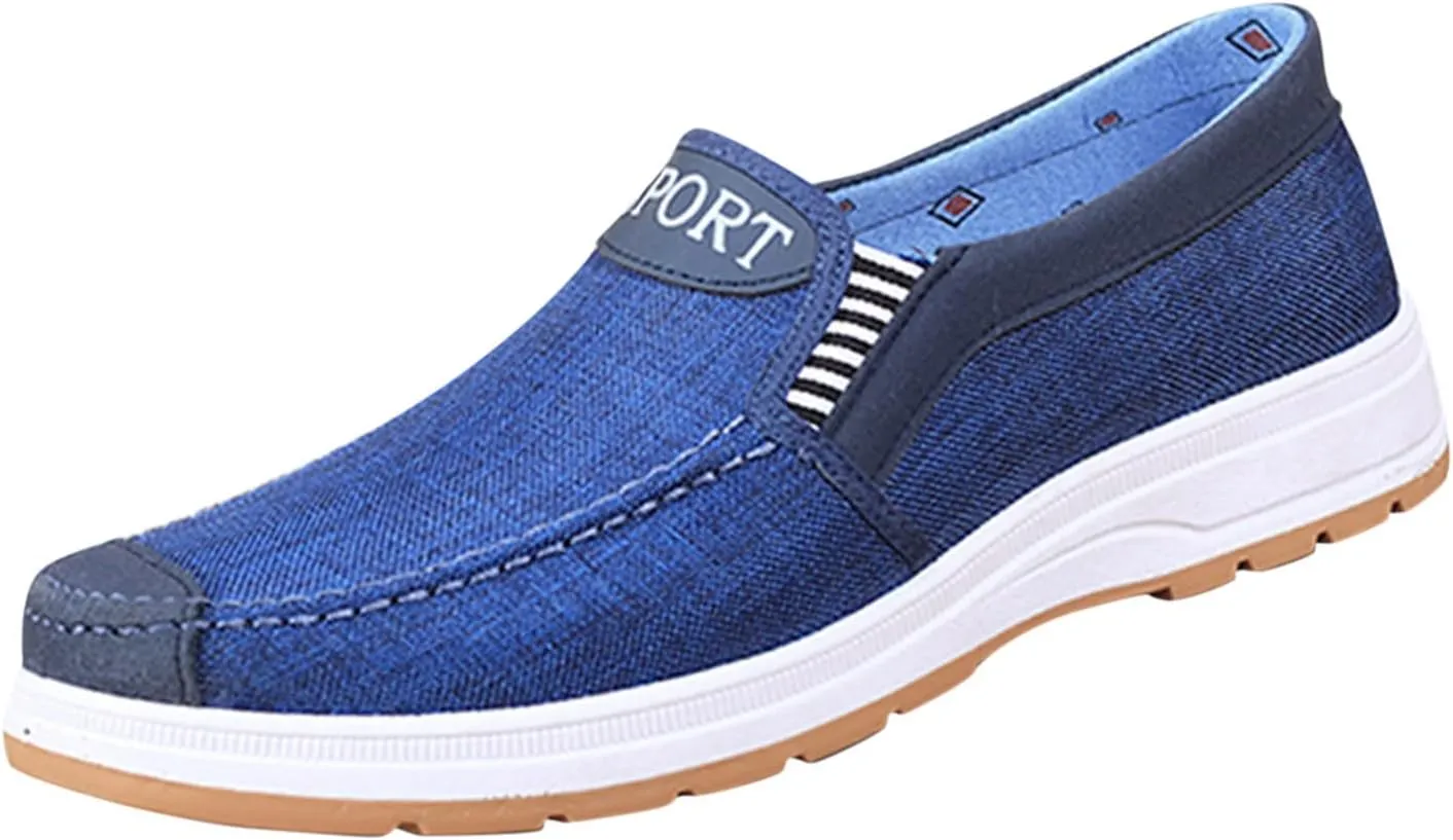 Fashion All Season Men Casual Shoes Flat Round Toe Non Slip Cloth Upper Comfortable Mens Casual Shoes