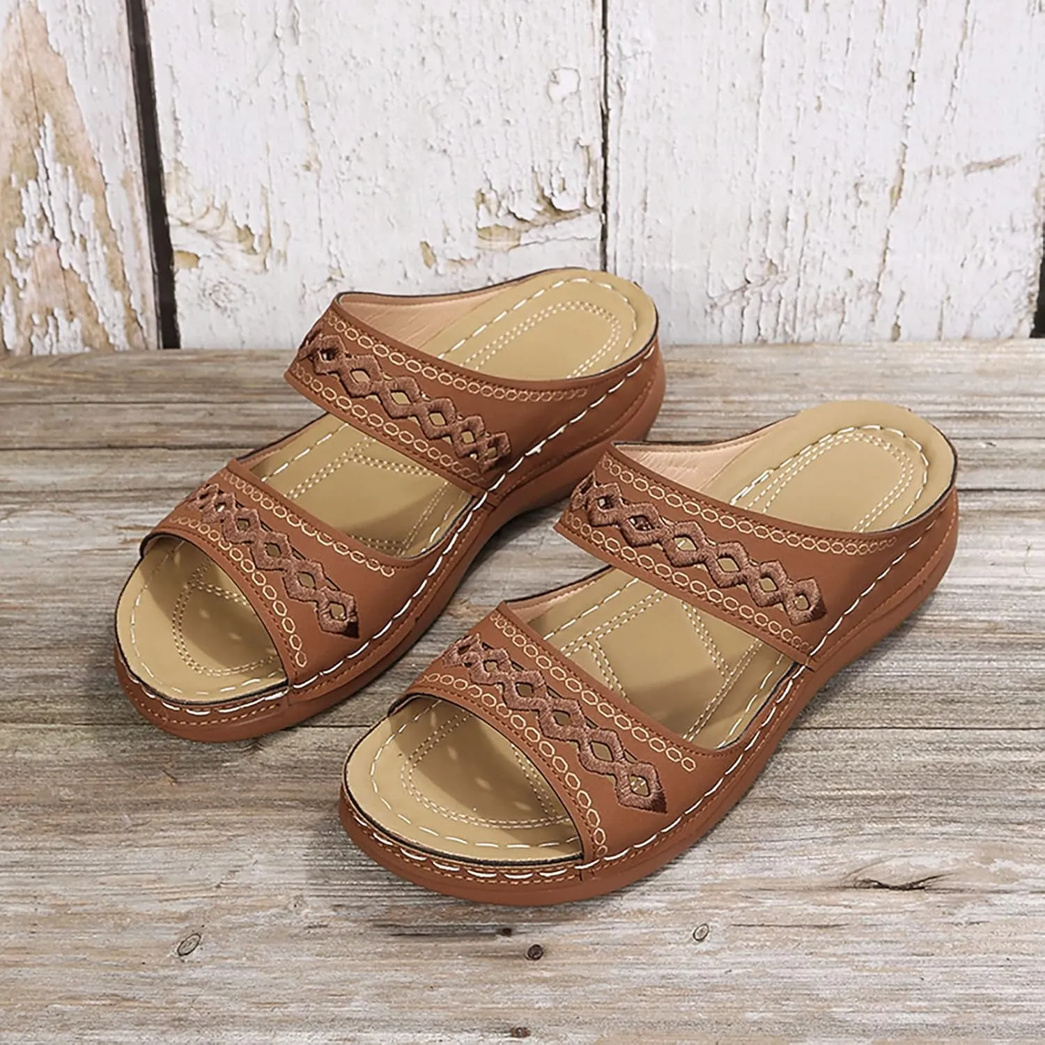 Flip Flops Arch Support Womens Platform Sandals Women Chunky Heel 2023 Sandals for Woman