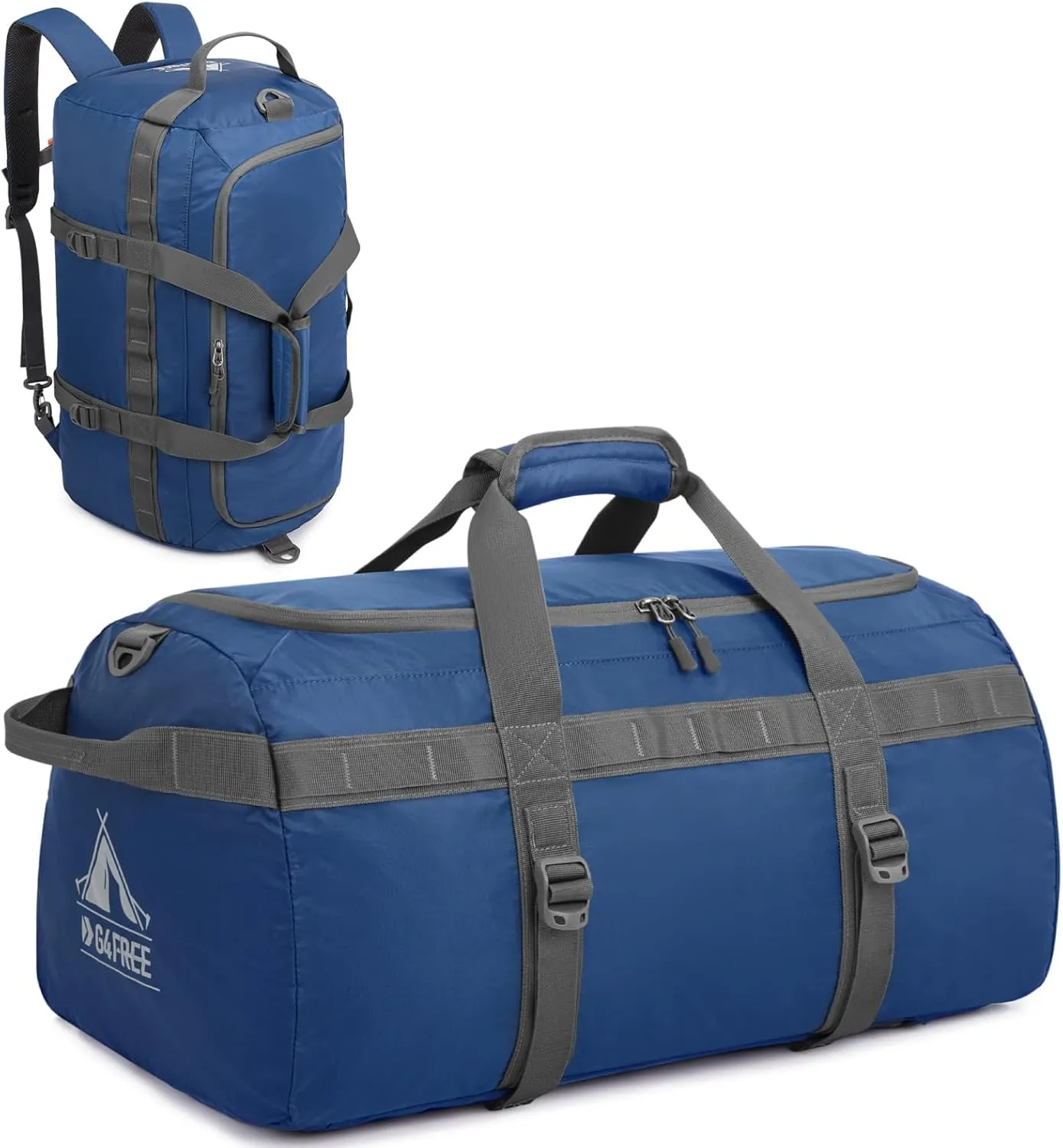 G4Free Gym Bag for Women Men 45L Duffle Backpack with Shoe Compartment Water Resistant Travel Weekender Bag