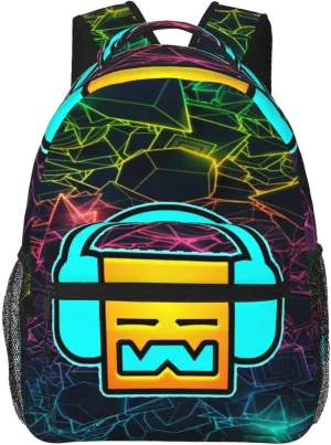 Geometry Anime Dash Backpack Laptop Daypack Leisure Travel Backpack 15.7 inch Adjustable Shoulder Strap Hiking Knapsack