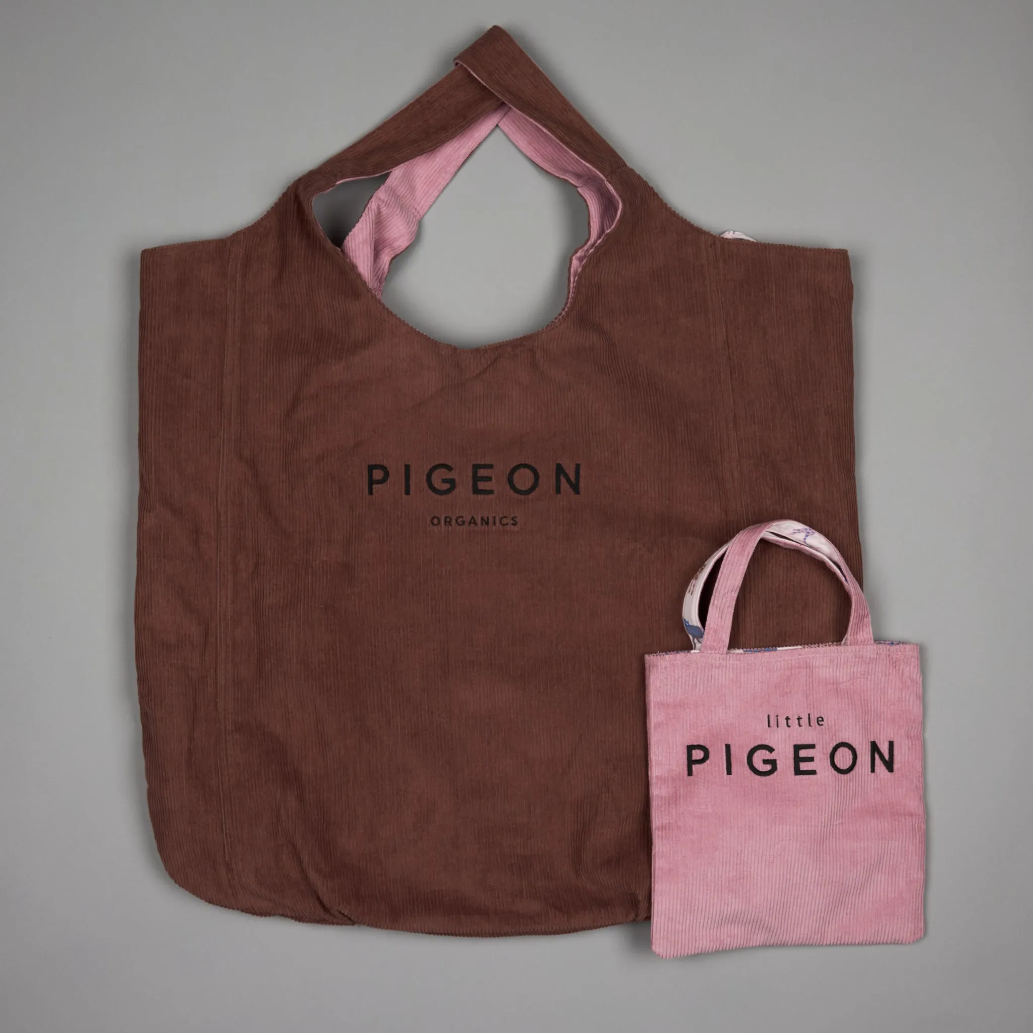 Giant Tote & Mini-Me Bag Set - Nutmeg/Pink