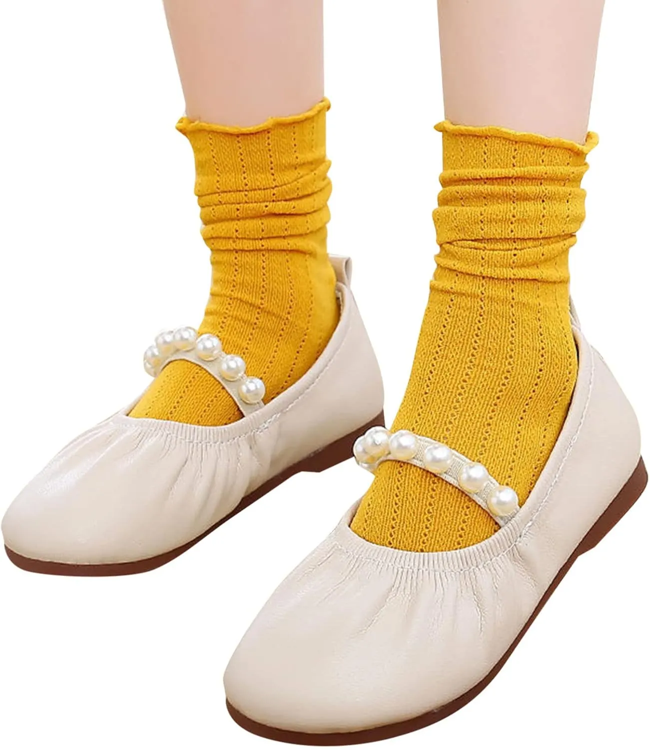 Girls Furry Slippers Toddler Pearl Girl Dress Shoes Girl Ballet Flats Party School Softball Slides Youth Girls