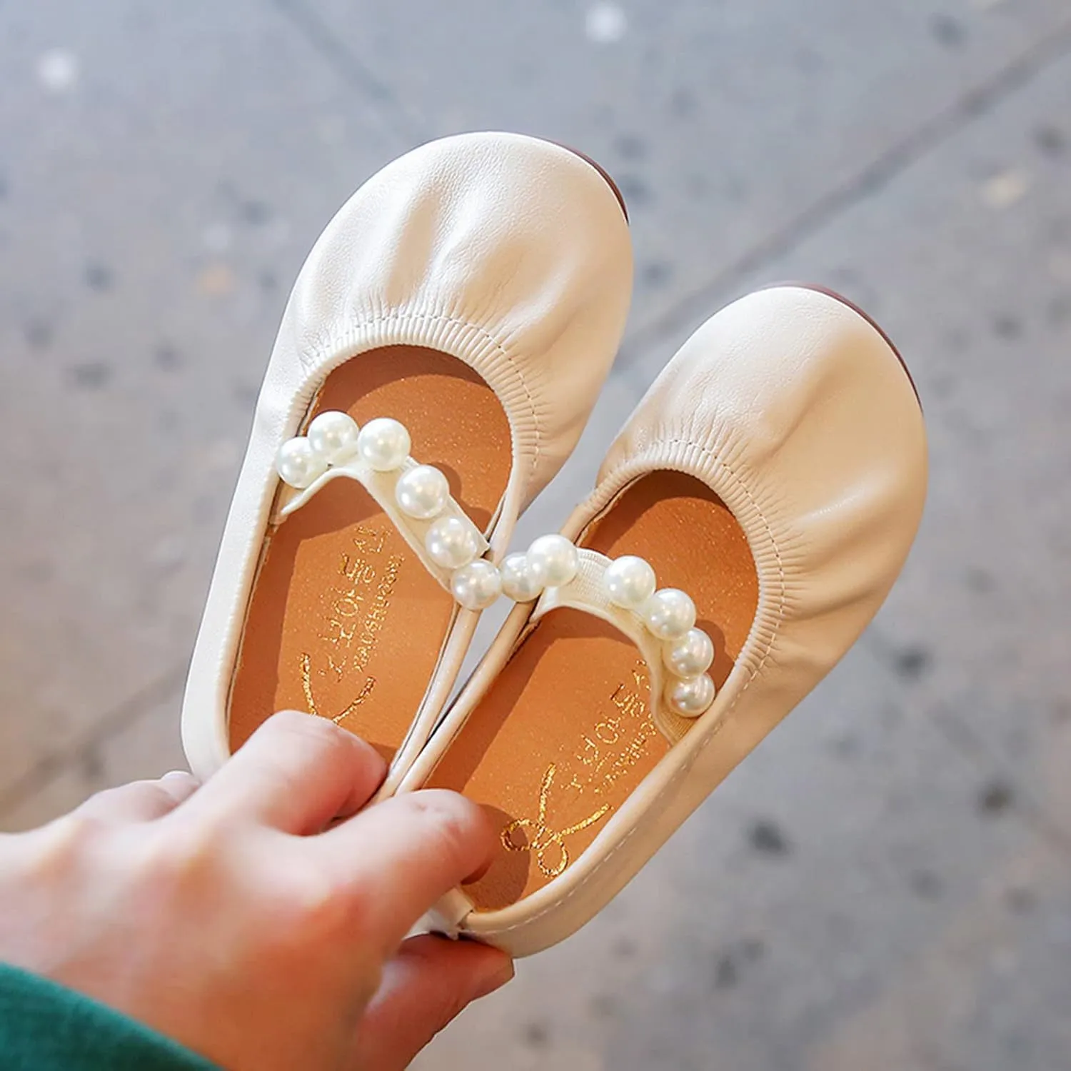 Girls Furry Slippers Toddler Pearl Girl Dress Shoes Girl Ballet Flats Party School Softball Slides Youth Girls