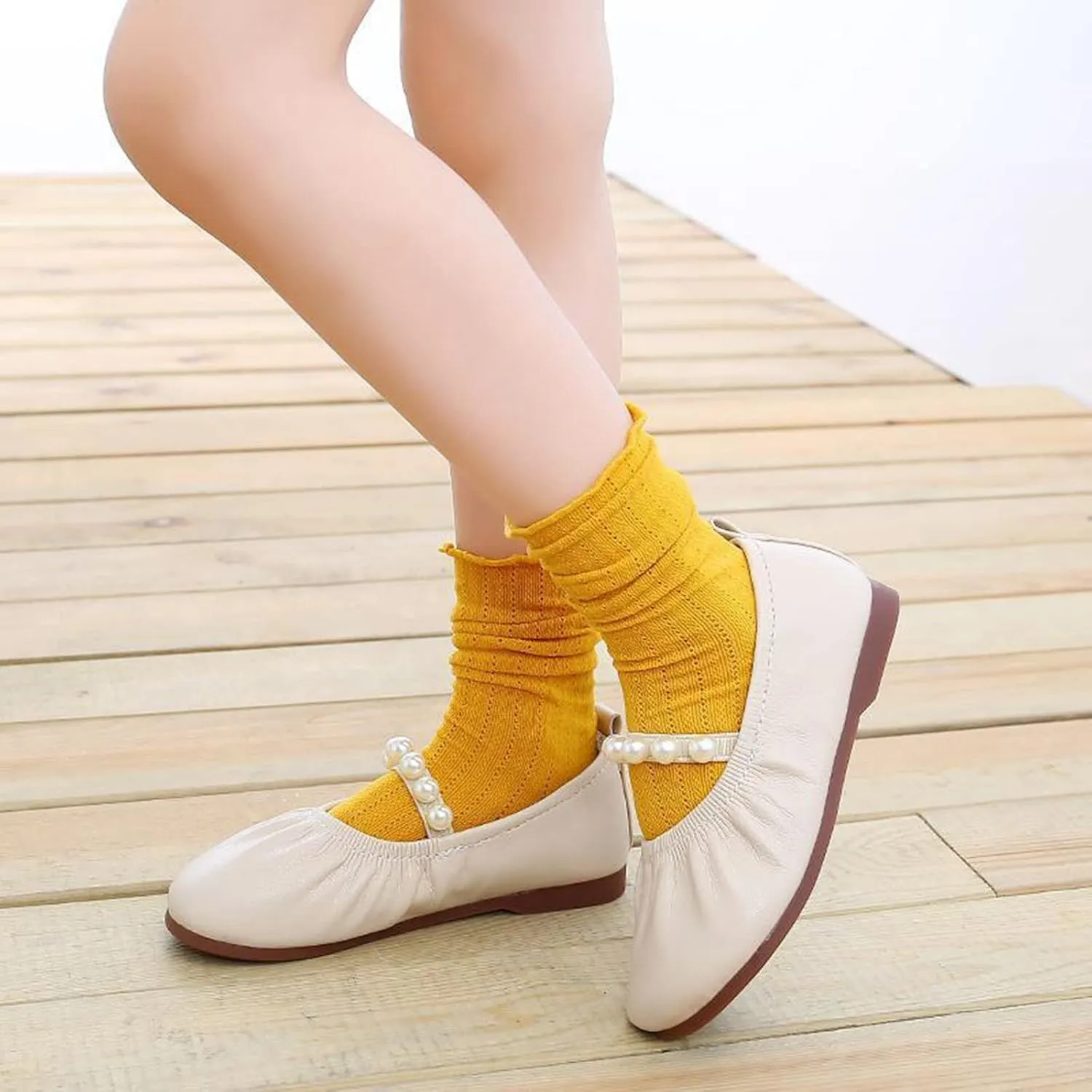Girls Furry Slippers Toddler Pearl Girl Dress Shoes Girl Ballet Flats Party School Softball Slides Youth Girls