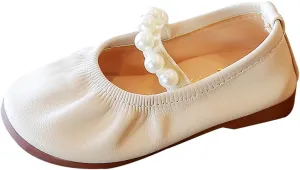 Girls Furry Slippers Toddler Pearl Girl Dress Shoes Girl Ballet Flats Party School Softball Slides Youth Girls