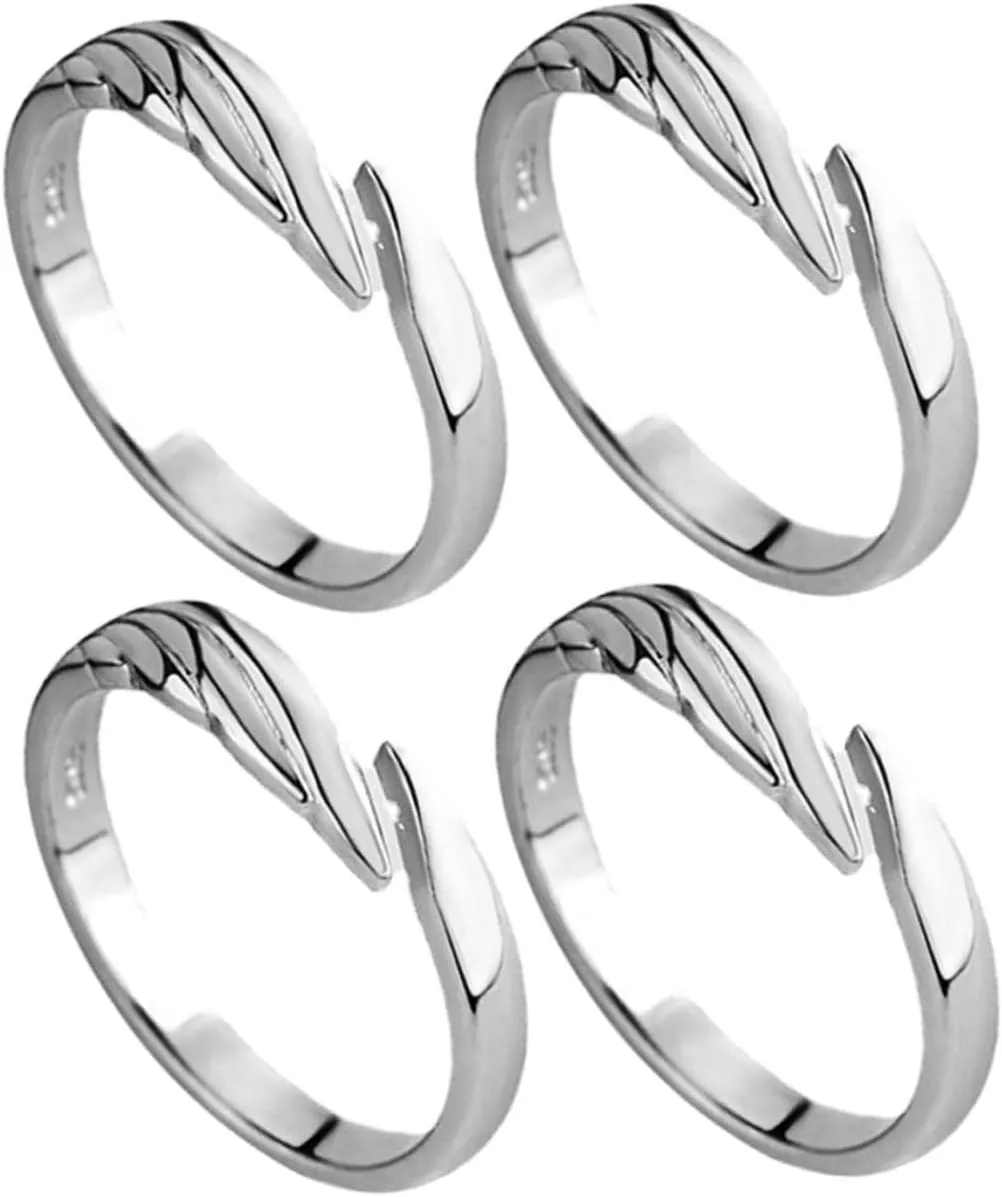 Gold Rings for Women Couples Matching Set for Girlfriend for Wedding Present