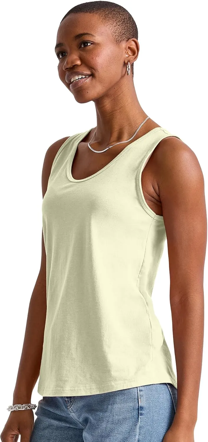Hanes Originals Top, Cotton Tanks for Women, Relaxed Fit, Sleeveless, Plus