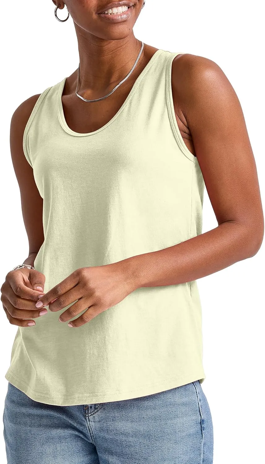 Hanes Originals Top, Cotton Tanks for Women, Relaxed Fit, Sleeveless, Plus