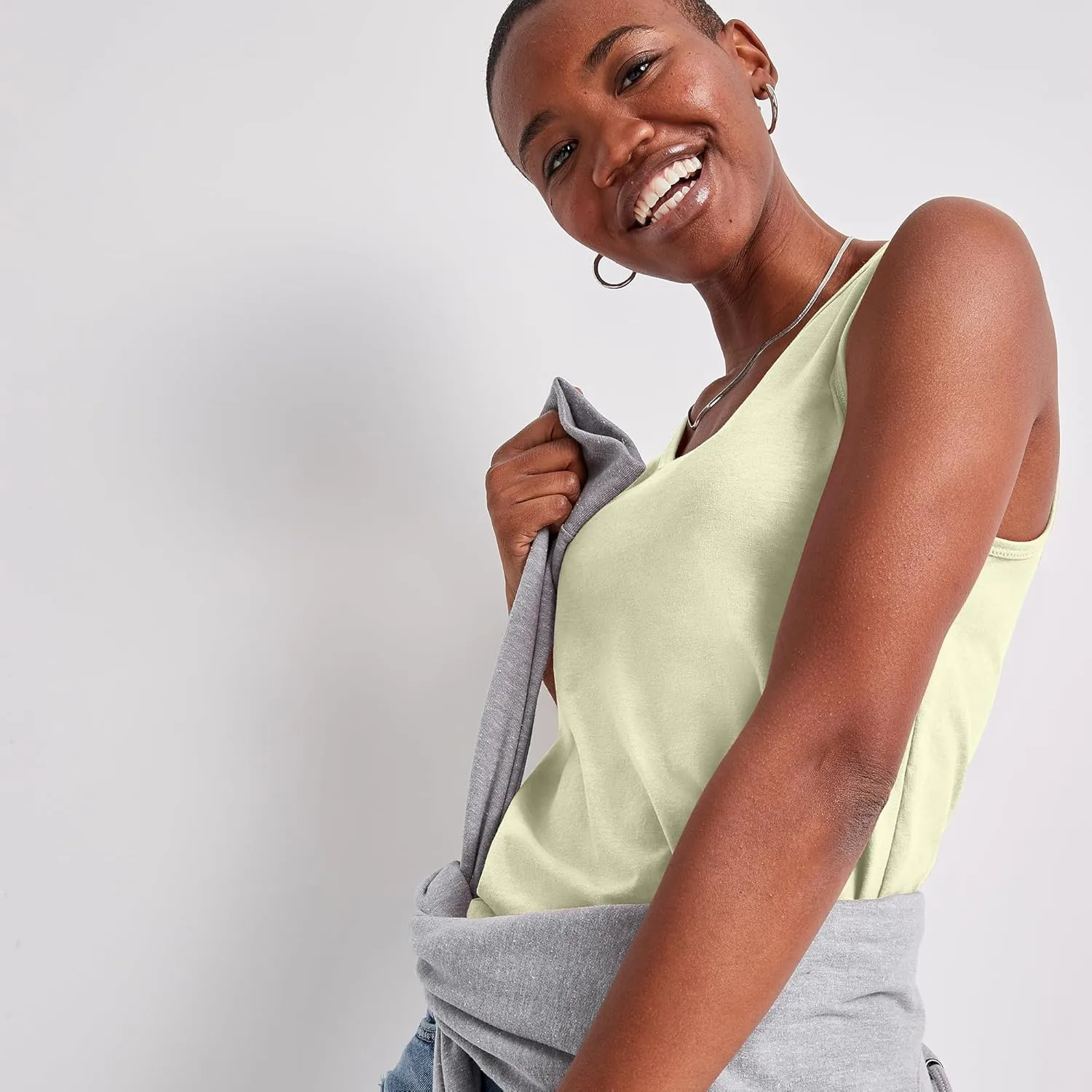 Hanes Originals Top, Cotton Tanks for Women, Relaxed Fit, Sleeveless, Plus