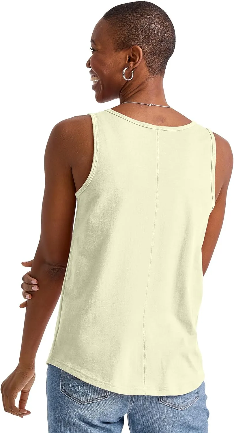 Hanes Originals Top, Cotton Tanks for Women, Relaxed Fit, Sleeveless, Plus