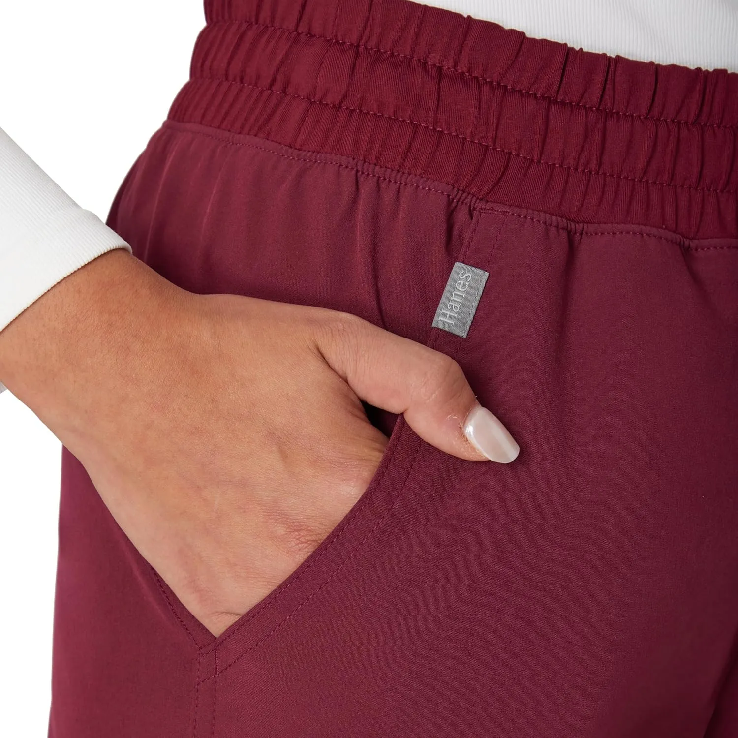 Hanes Women's Comfort Fit Scrub Pants, Moisture-Wicking Healthcare Scrubs for Women, 3 Pockets