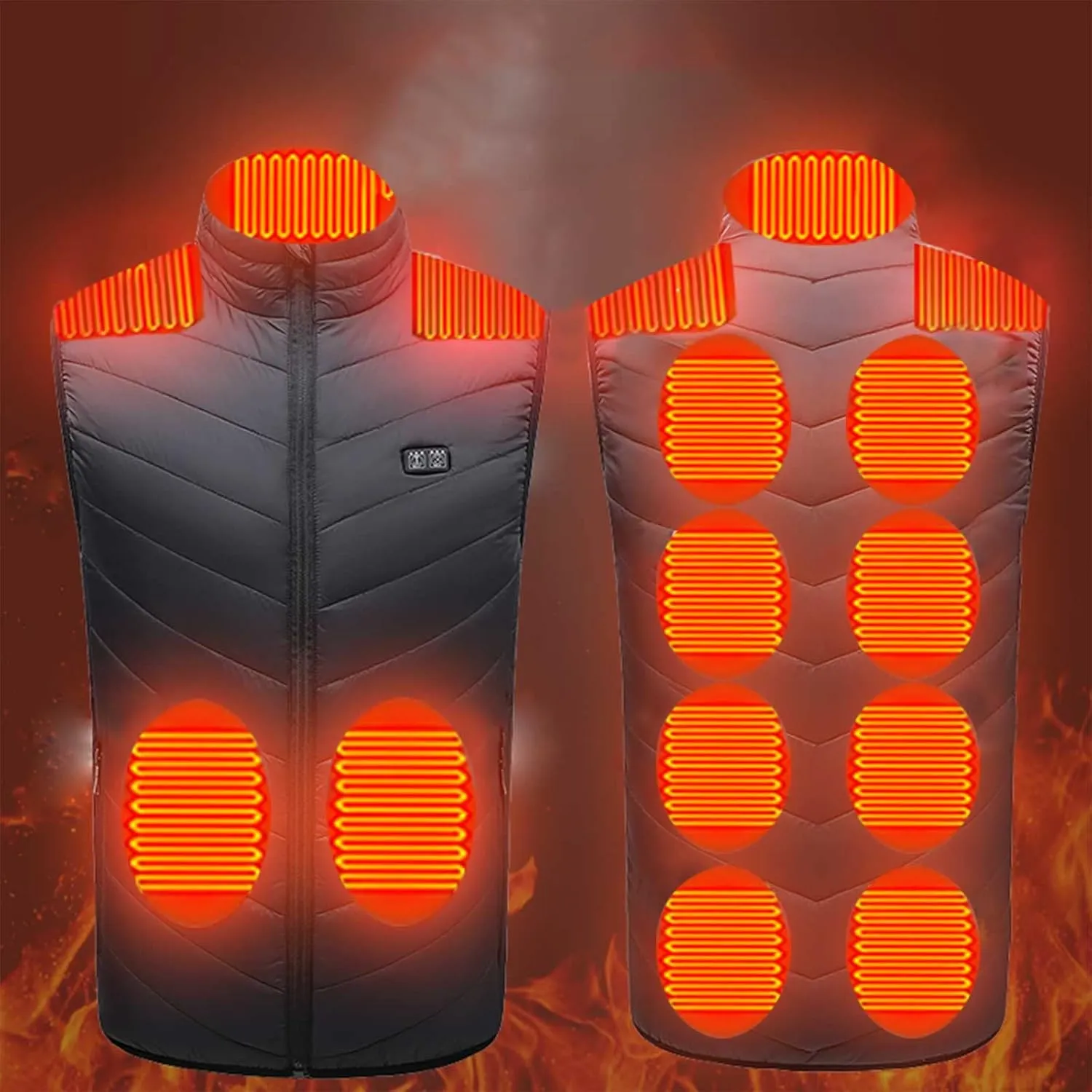 Heated Vest for Men Thermal Jacket Rechargeable Heated Jacket Sleeveless Down Jackets for Women Warm Outdoor Clothing