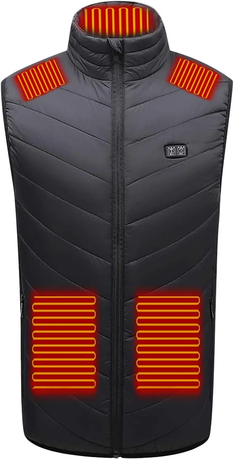 Heated Vest for Men Thermal Jacket Rechargeable Heated Jacket Sleeveless Down Jackets for Women Warm Outdoor Clothing