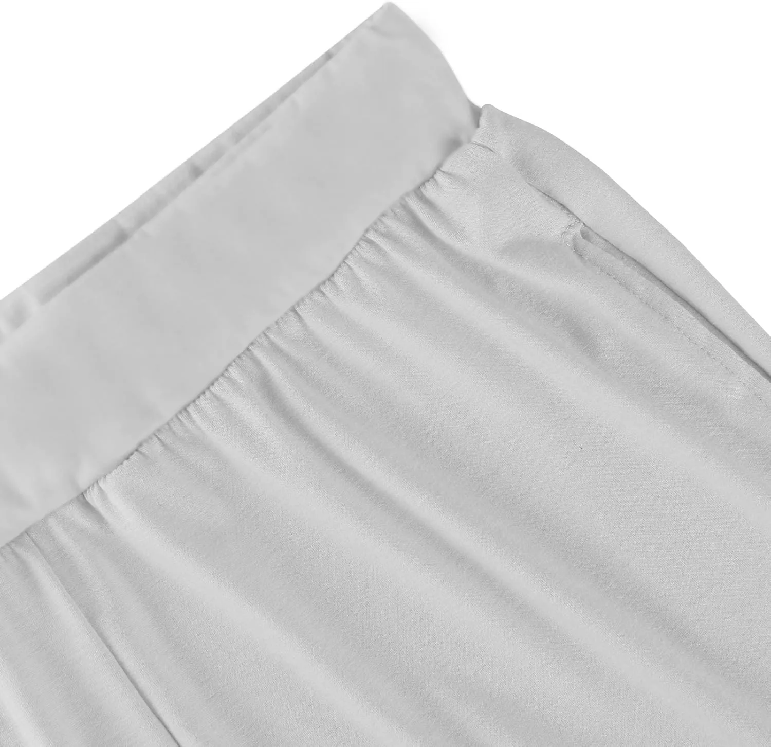 High Waisted Trousers Women Flowy Long Wide Leg Sweatpants Loose Fit Pleated Pull On Vacation Trousers with Pockets