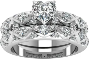 His Hers Cubic Zirconia Anniversary Promise Rings Couple Ring Bridal Sets Cz Wedding Engagement Ring Band Set