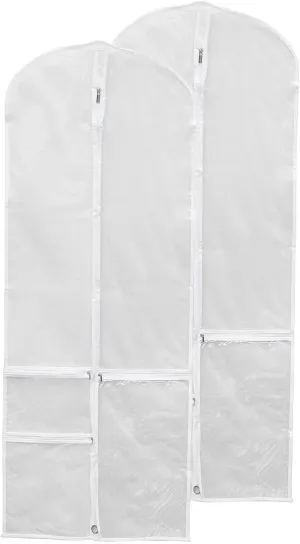 Home and Garden Parts Garment Bags for Dance Costumes 2pcs 50x24 Inch Hanging Garment Bag Clear #CN/251024/16554