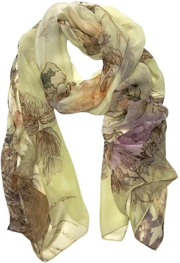 Humble Hilo Pattern Chiffon Scarf Sheer Lightweight Headband Accessory for Women