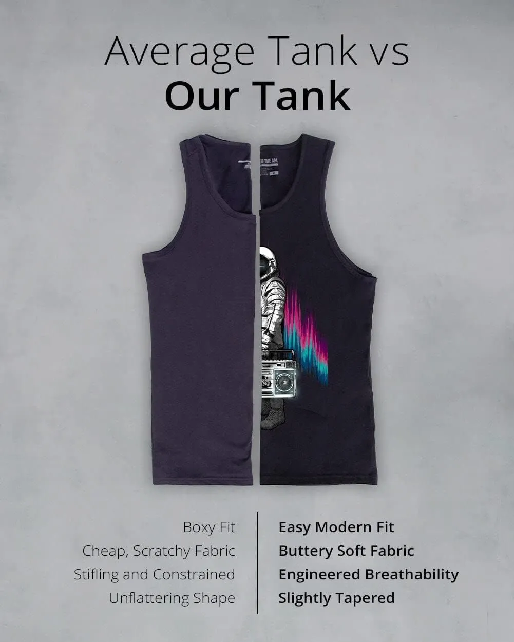 INTO THE AM Premium Graphic Tank Tops for Men - Summer Beach Men's Tanks S - 2XL