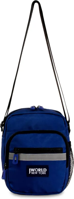 J World New York Crux Mens Crossbody Bag. Small Messenger Purse for Women, Navy