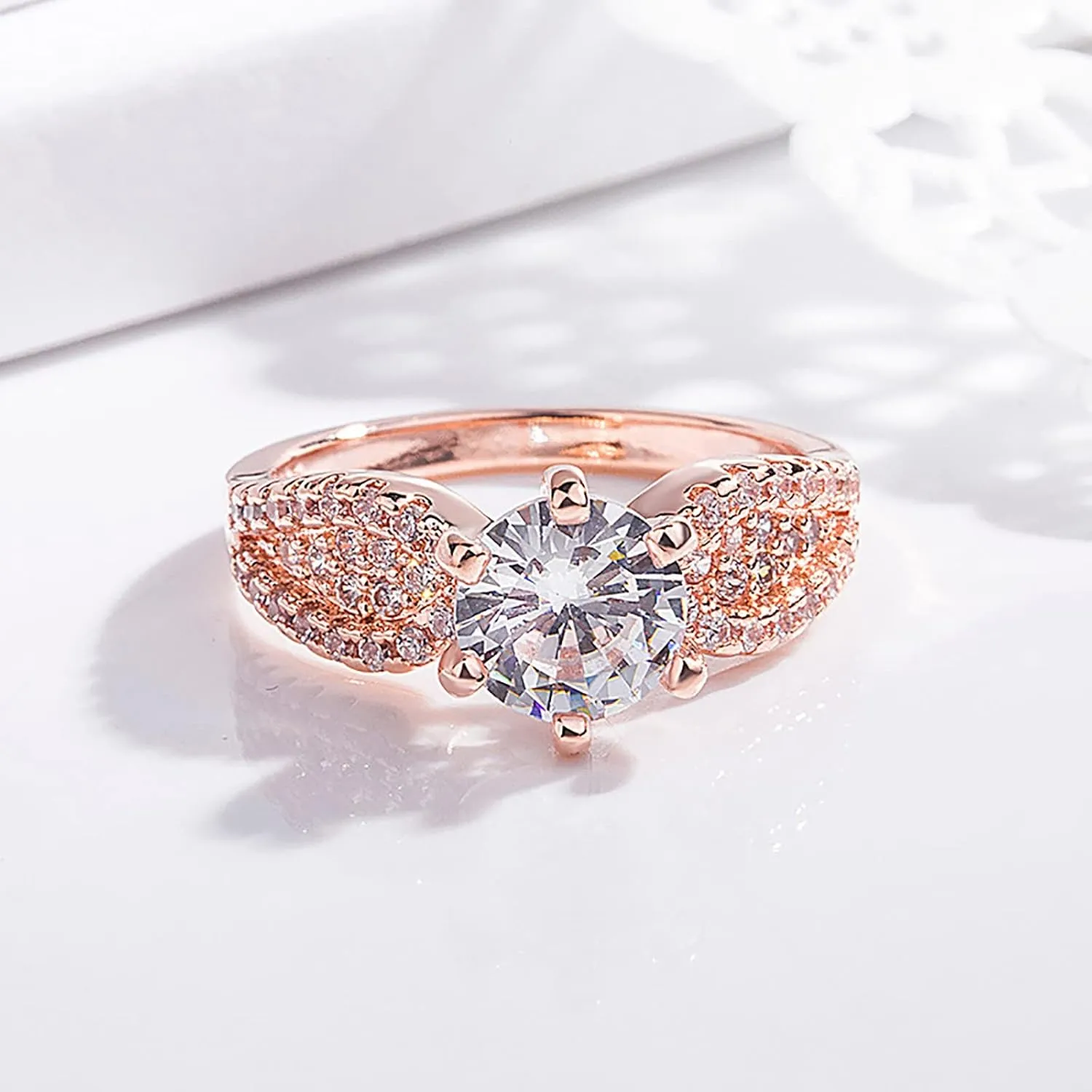 Jewelry Ring for Women 925 Sterling Silver Engagement Wedding Ring Knuckle Promise Wedding Rings Valentine's Day Gifts (d)