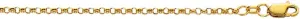 JewelryWeb 10k Yellow Gold 2.30mm Sparkle Cut Rolo Chain Anklet With Lobster Clasp 10 Inch-Anklet for Women and Men