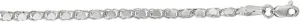 JewelryWeb 14k White Gold 2.9mm Sparkle Cut Love Heart Chain With Lobster Clasp Anklet 10 Inch-Anklet for Women and Men