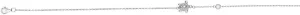 JewelryWeb 925 Sterling Silver 8.6 1.2mm Sideways Turtle Single White CZ 1.2mm Cable Anklet Lobster Clasp 10 Inch-Anklet for Women